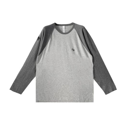 CHROME HEARTS SILK LEATHER PATCH BASEBALL SHIRT