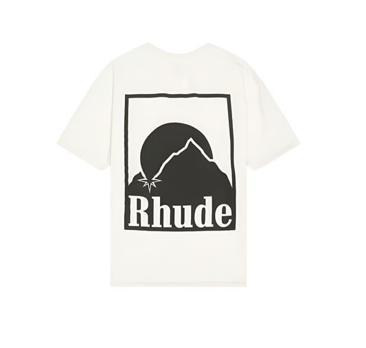 RHUDE MOONLIGHT LOGO T-SHIRT (CREAM)