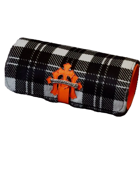 CHROME HEARTS WATCH ROLL PLAID / ORANGE