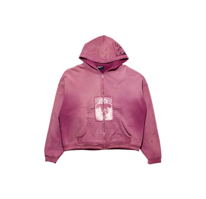 ENFANTS RICHES DEPRIMES ROCK/PAPER/SCISSORS II ASSEMBLAGE ZIP HOODIE