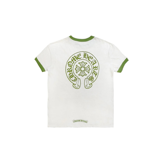 CHROME HEARTS WOMENS CROP TEE (MATCHA/WHITE)