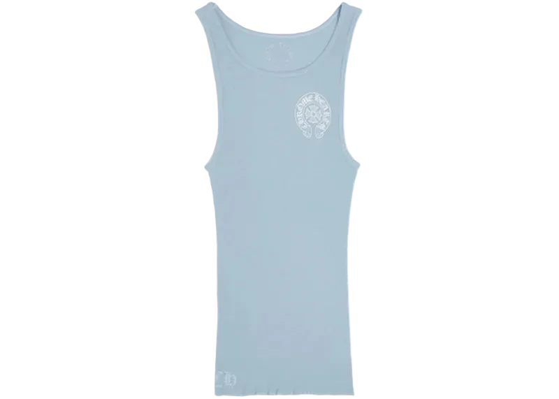 CHROME HEARTS BLUE HORSESHOE TANK TOP