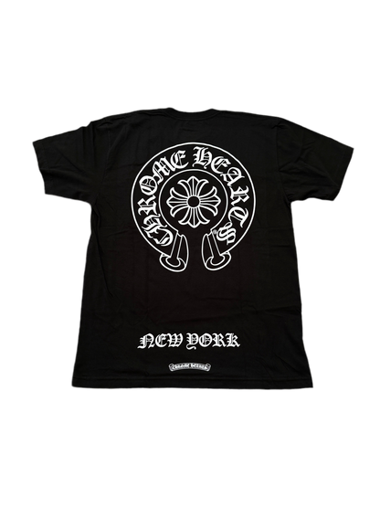 CHROME HEARTS NEW YORK EXCLUSIVE HORSESHOE LOGO T-SHIRT (BLACK)