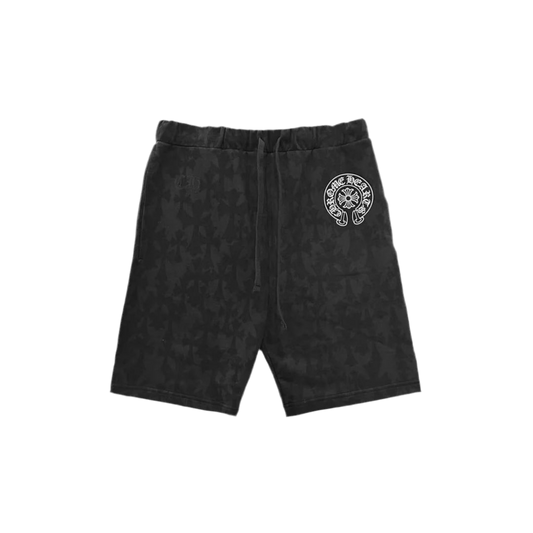 CHROME HEARTS TONAL MONOGRAM CEMETERY SHORTS