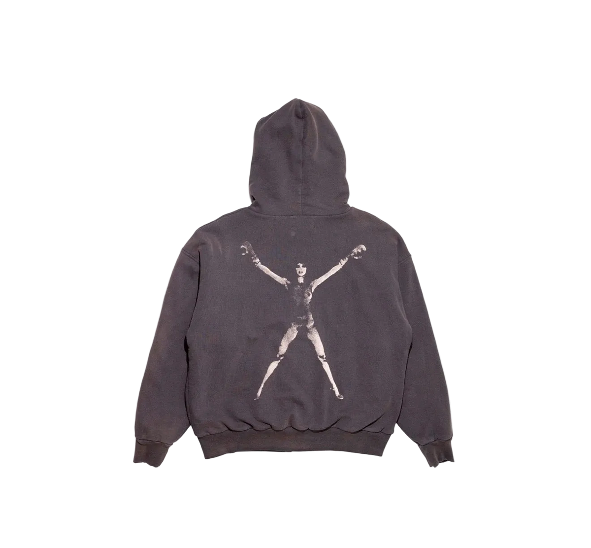 ENFANTS RICHES DEPRIMES STRETCHED OUT THERMAL LINED ZIP UP HOODIE