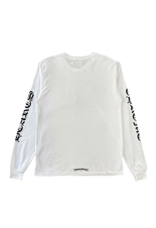 CHROME HEARTS NECK LOGO LONG SLEEVE T-SHIRT (BLACK/WHITE)