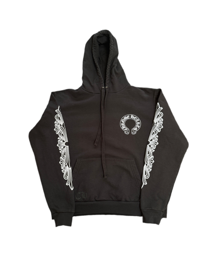 (U) CHROME HEARTS FLORAL HORSESHOE HOODIE