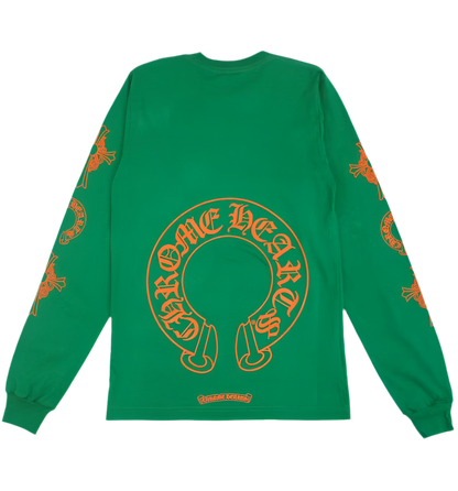 CHROME HEARTS ORANGE/GREEN LONG SLEEVE SHIRT