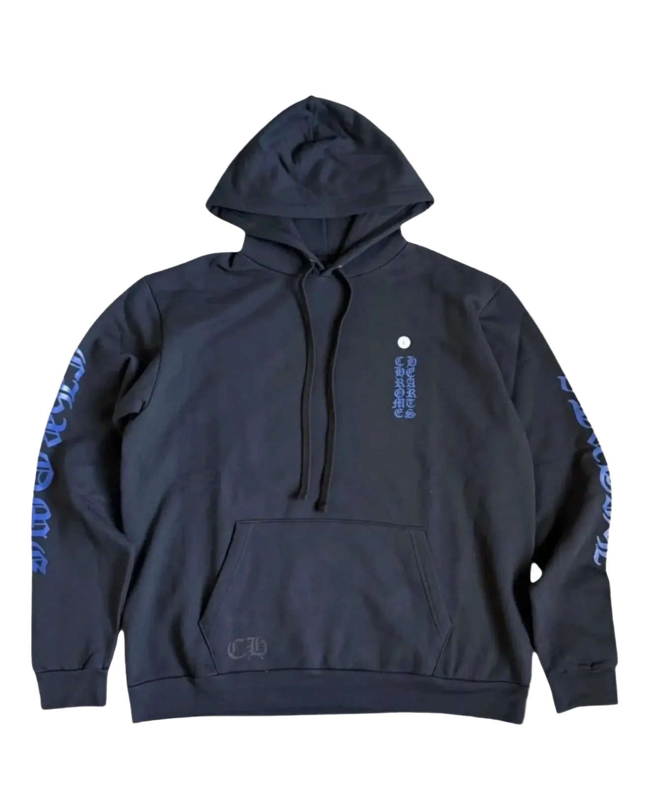 CHROME HEARTS BLUE VERTICAL LOGO HOODIE