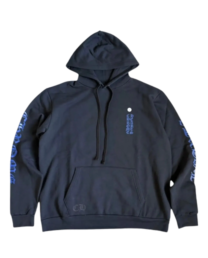 CHROME HEARTS BLUE VERTICAL LOGO HOODIE