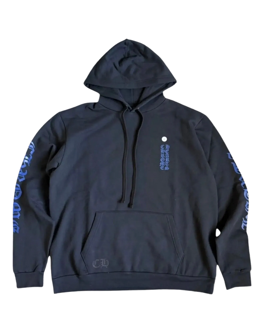 CHROME HEARTS BLUE VERTICAL LOGO HOODIE