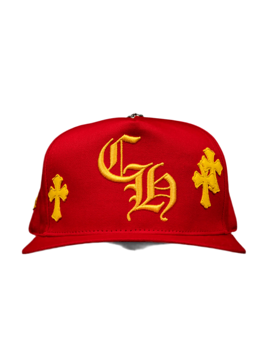CHROME HEARTS CH BASEBALL PATCH HAT (RED/YELLOW)