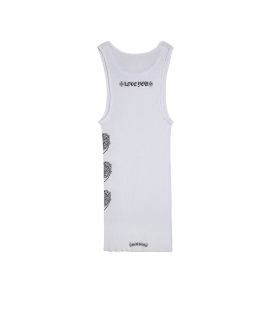 CHROME HEARTS LOVE YOU RIB HEART TANK TOP