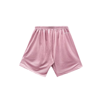 CHROME HEARTS PINK LOVE YOU MESH SHORTS
