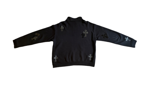 CHROME HEARTS TRI-CROSS PATCH QUARTER ZIP