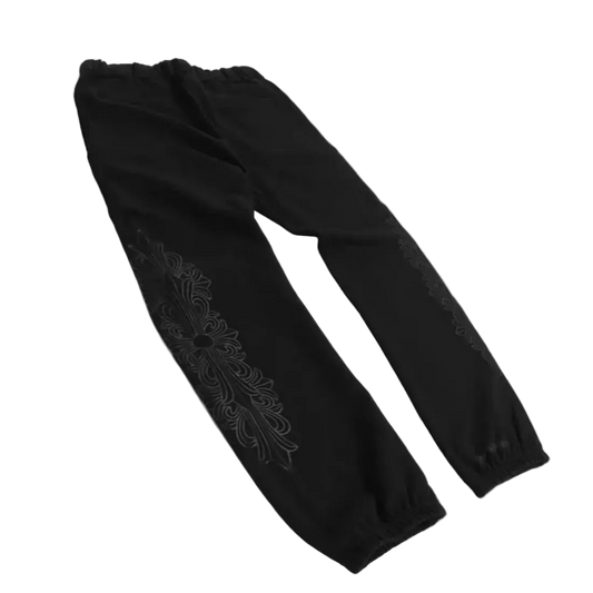CHROME HEARTS MONOTONE FLORAL SWEAPANTS