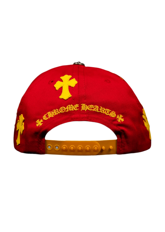 CHROME HEARTS CH BASEBALL PATCH HAT (RED/YELLOW)