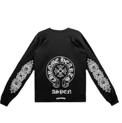 CHROME HEARTS ASPEN FLORAL HORSESHOE LONGSLEEVE T-SHIRT