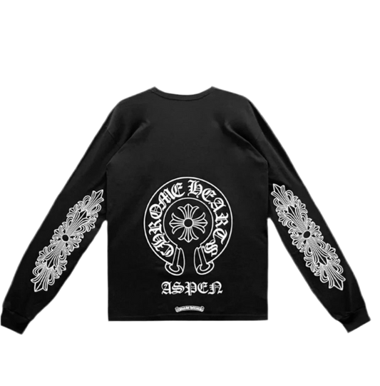 CHROME HEARTS ASPEN FLORAL HORSESHOE LONGSLEEVE T-SHIRT