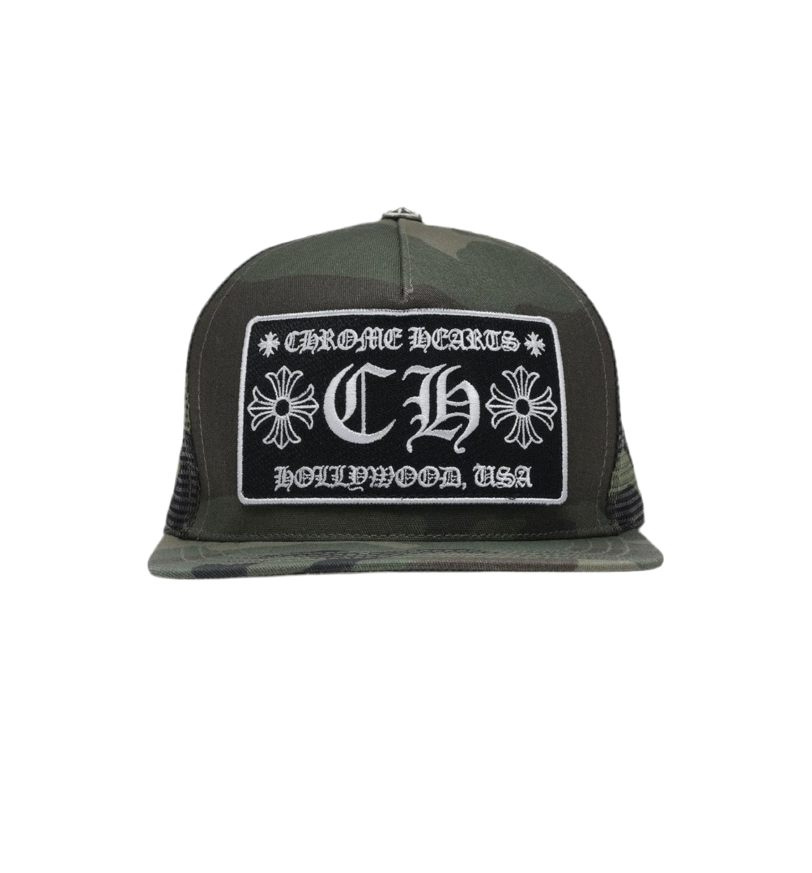 CHROME HEARTS CH HOLLYWOOD TRUCKER HAT (CAMO)