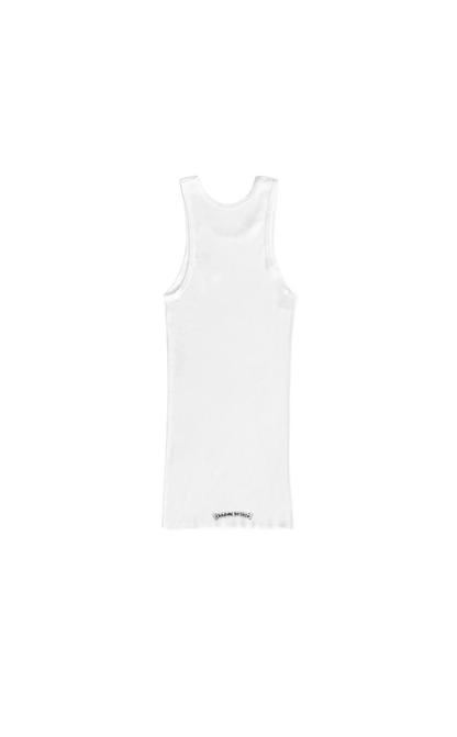 CHROME HEARTS CRYSTAL FLEUR PATCH TANK TOP (WHITE)
