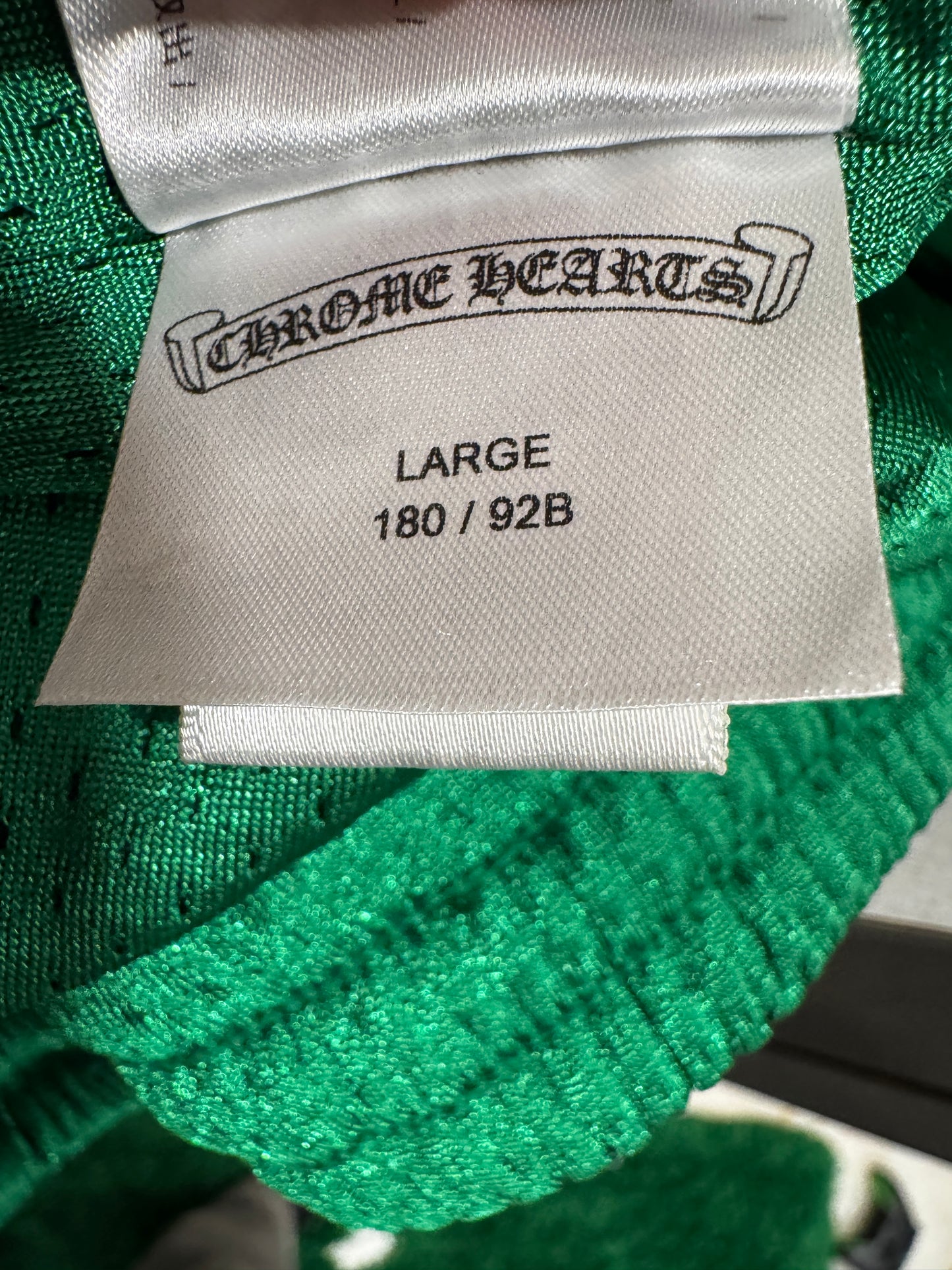 (USED) CHROME HEARTS GREEN MESH SWEATPANTS