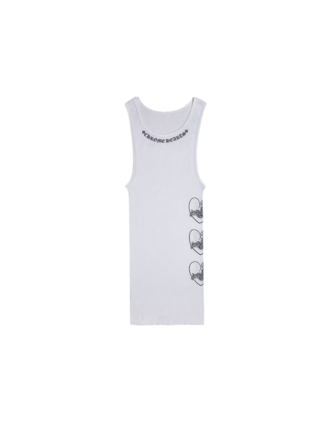 CHROME HEARTS LOVE YOU RIB HEART TANK TOP