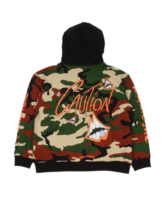 CHROME HEARTS MATTY BOY CAUTION THERMAL ZIP UP