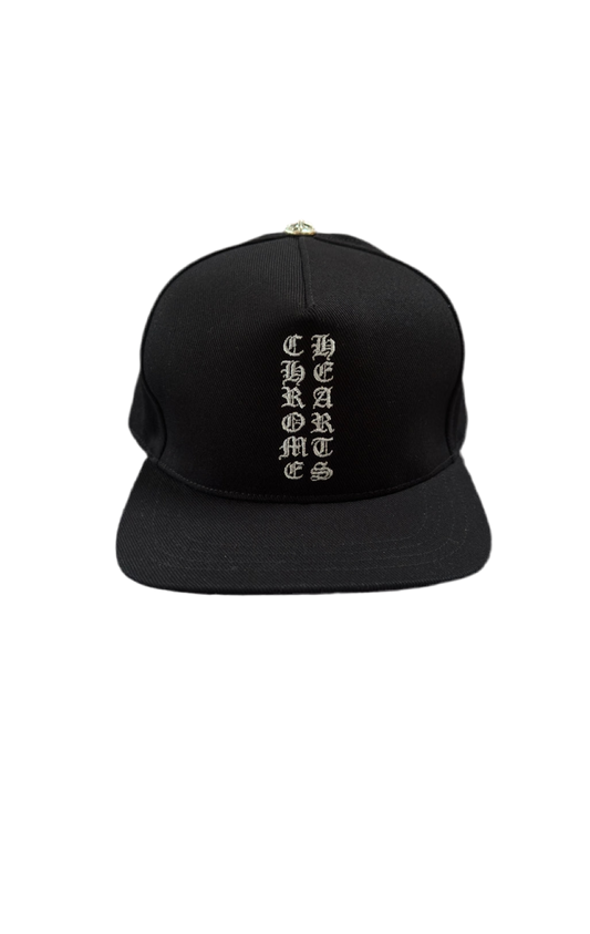 CHROME HEARTS VERTICAL LOGO DENIM BASEBALL HAT