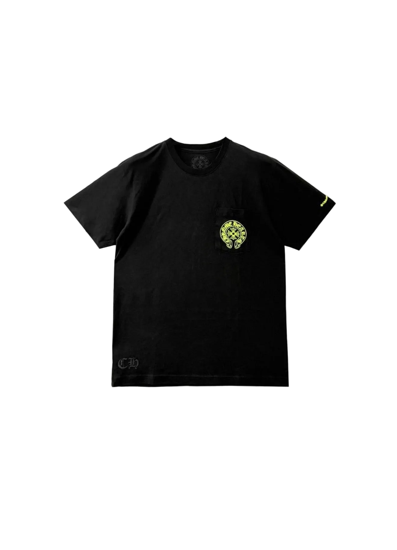 CHROME HEARTS NEON HORSESHOE LOGO T-SHIRT (BLACK)