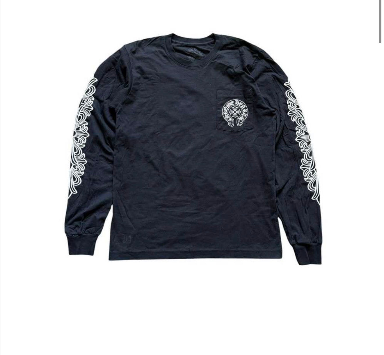 CHROME HEARTS LONDON FLORAL HORSESHOE LONG SLEEVE (BLACK)