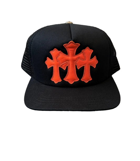 CHROME HEARTS ORANGE CROSS CEMETERY TRUCKER (Copy)