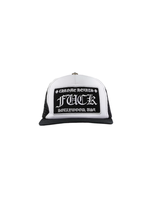 CHROME HEARTS HOLLYWOOD F*CK TRUCKER (WHITE)