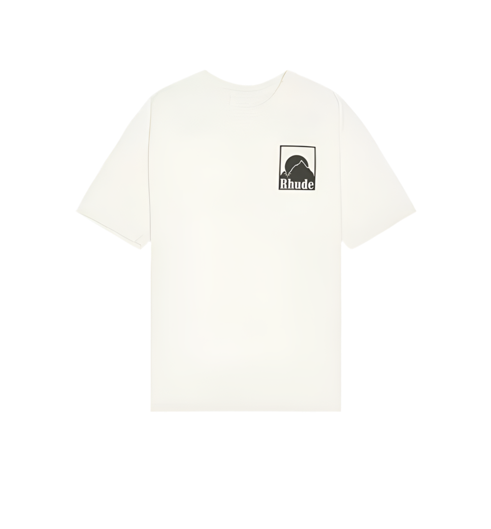 RHUDE MOONLIGHT LOGO T-SHIRT (CREAM)