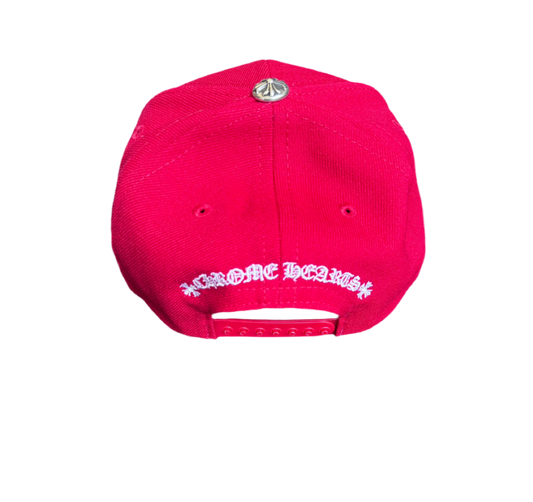 CHROME HEARTS 6-PANEL ST. JOHNS RED BASEBALL HAT