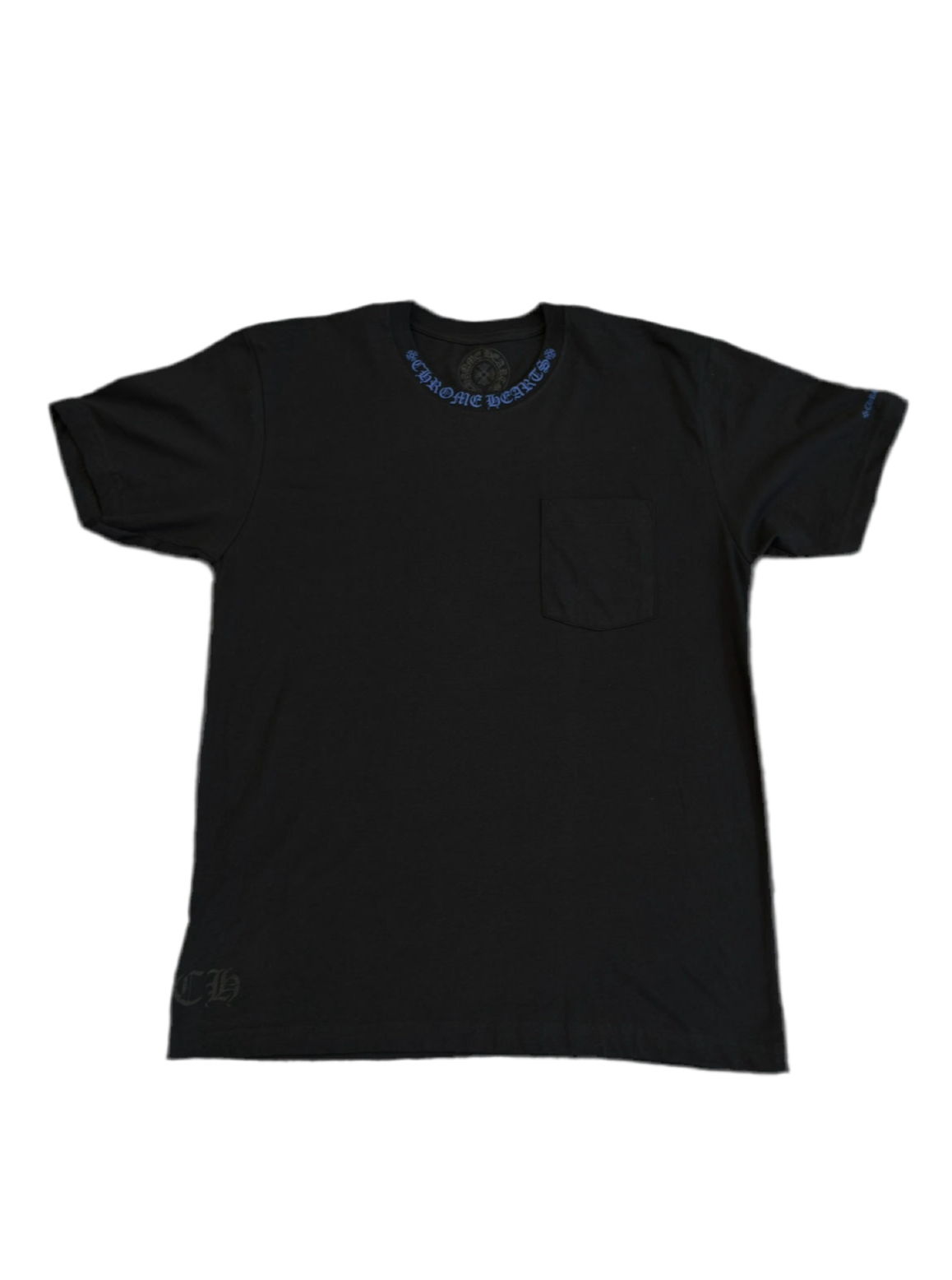 CHROME HEARTS BLUE NECK LOGO SHIRT (BLK)