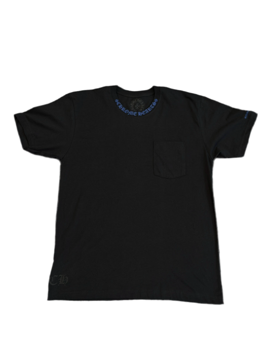 CHROME HEARTS BLUE NECK LOGO SHIRT (BLK)