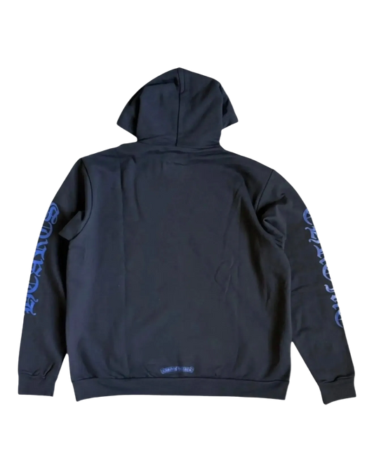 CHROME HEARTS BLUE VERTICAL LOGO HOODIE