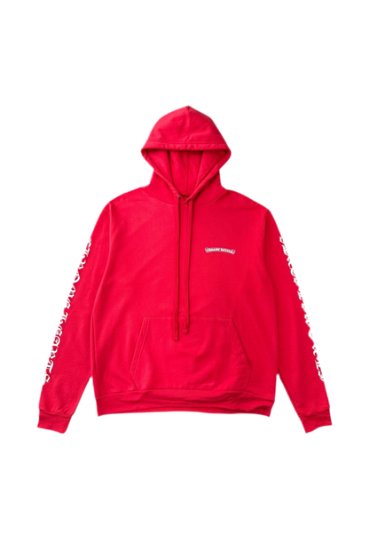 CHROME HEARTS ONLINE EXCLUSIVE RED SCROLL HOODIE (RED/WHITE)