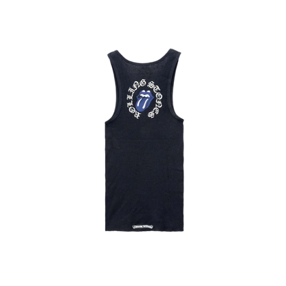 CHROME HEARTS ROLLING STONES TANK DRESS (BLACK/BLUE)