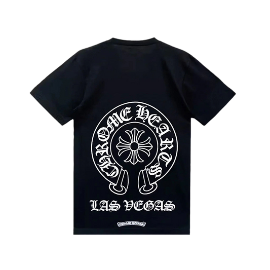 CHROME HEARTS LAS VEGAS EXCLUSIVE HORSESHOE LOGO T-SHIRT (BLACK)