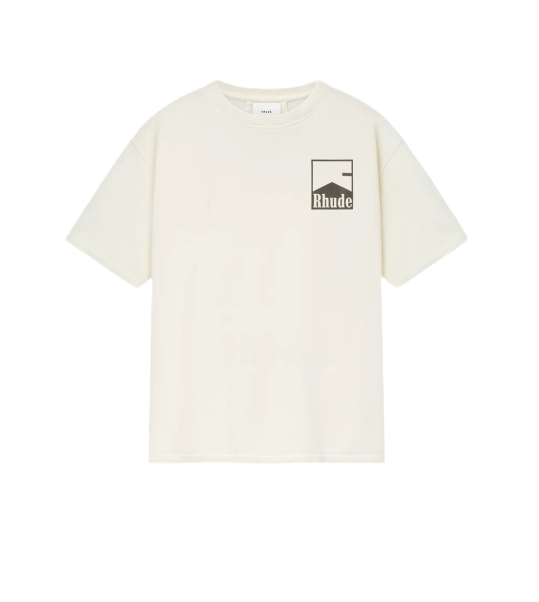 RHUDE CHEVRON LOGO T-SHIRT (CREAM)