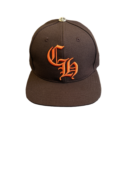 CHROME HEARTS 6-PANEL SNAPBACK HAT (BROWN/ORANGE)
