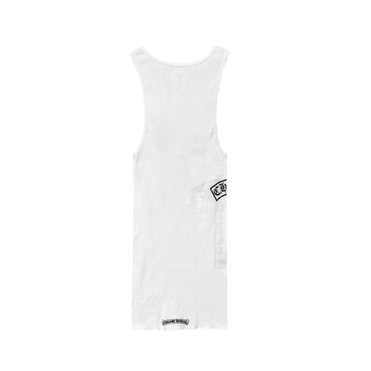 CHROME HEARTS VERTICAL TANK TOP DRESS WHITE