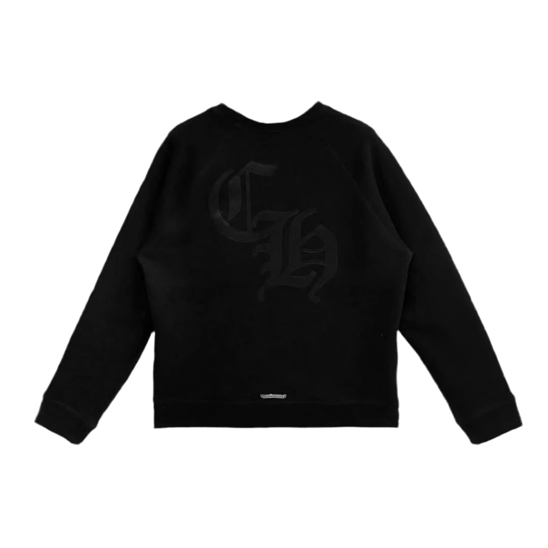 CHROME HEARTS CH LOGO CEMETERY CREWNECK BLACK