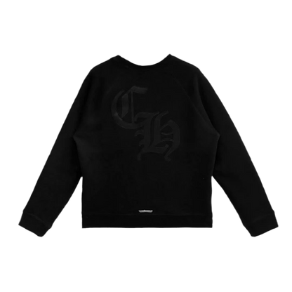 CHROME HEARTS CH LOGO CEMETERY CREWNECK BLACK