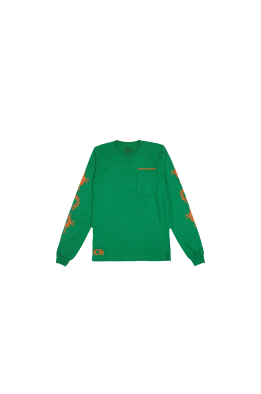 CHROME HEARTS ORANGE/GREEN LONG SLEEVE SHIRT