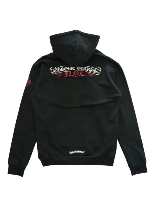 CHROME HEARTS NYC EXCLUSIVE SCROLL ZIP UP HOODIE