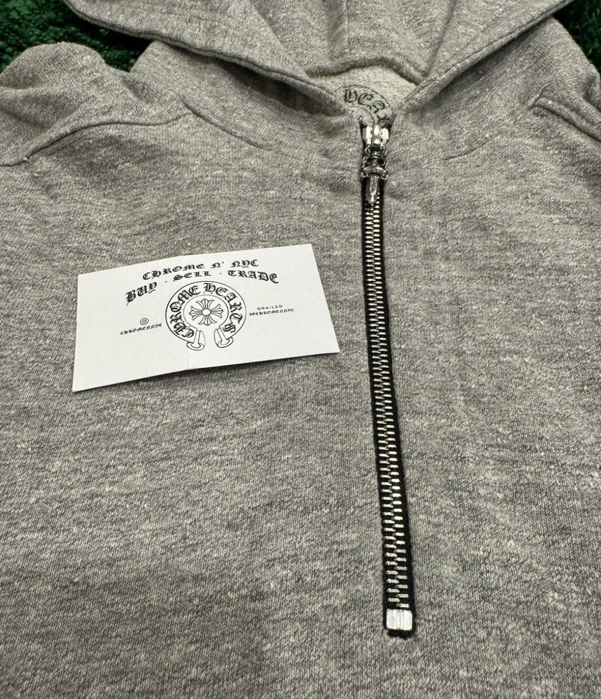 (USED) CHROME HEARTS CROSS PATCH QUARTER-ZIP