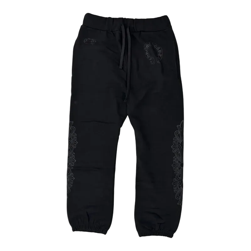 CHROME HEARTS MONOTONE FLORAL SWEAPANTS